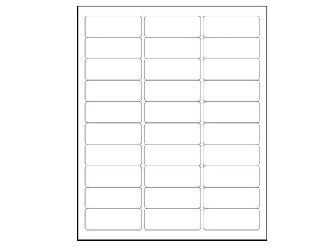 1 x 2 5 8 label template word